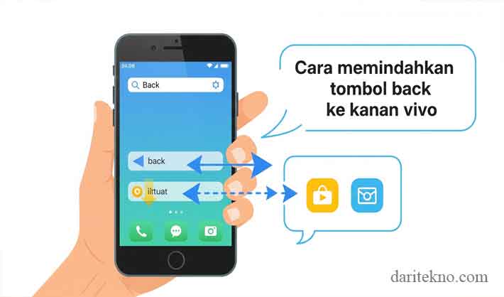 cara memindahkan tombol back ke kanan vivo