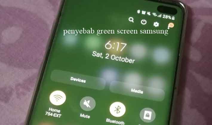 penyebab green screen samsung