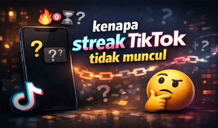 kenapa streak tiktok tidak muncul