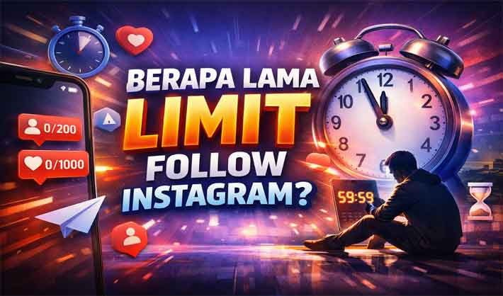 limit follow instagram berapa lama dan penyebab action block akun IG