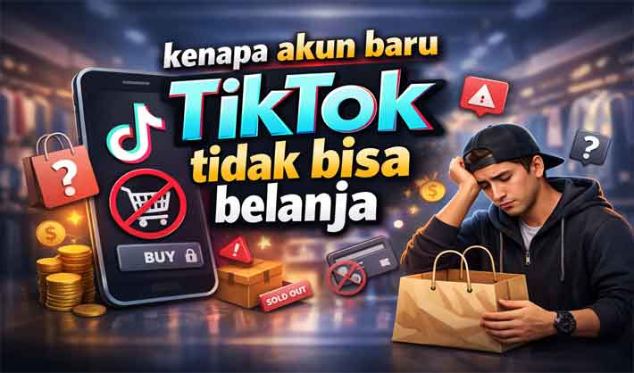 akun TikTok baru tidak bisa belanja di TikTok Shop karena fitur checkout belum aktif