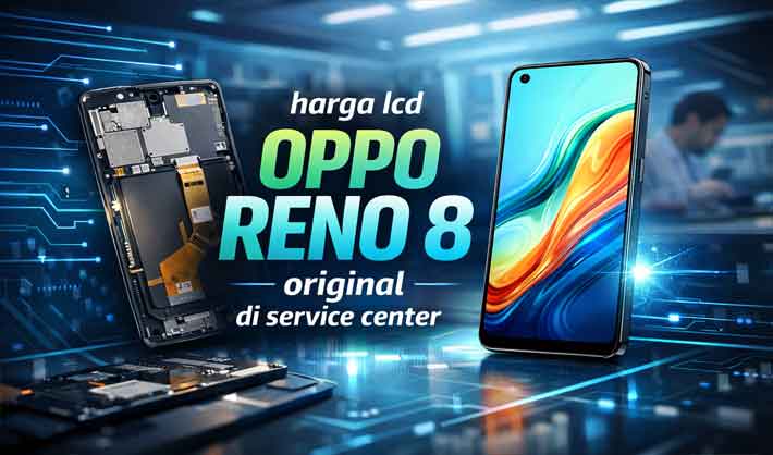 Harga LCD OPPO Reno 8 original di service center resmi lengkap dengan kisaran biaya terbaru